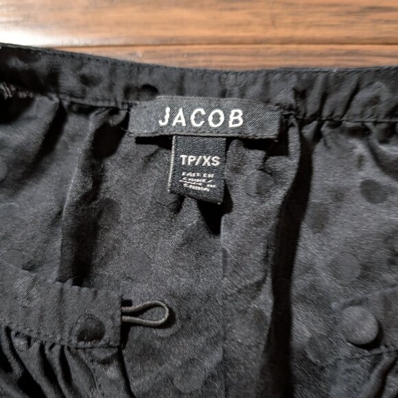 Jacob sleeveless silk polka dot top black size XS - Picture 13 of 16